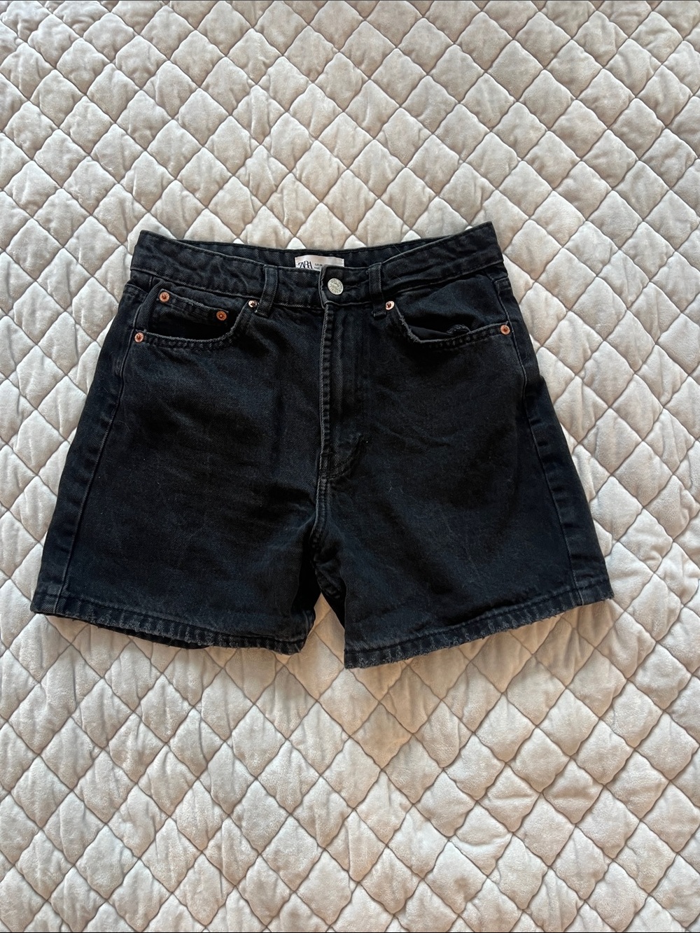 Women's Black Denim Shorts